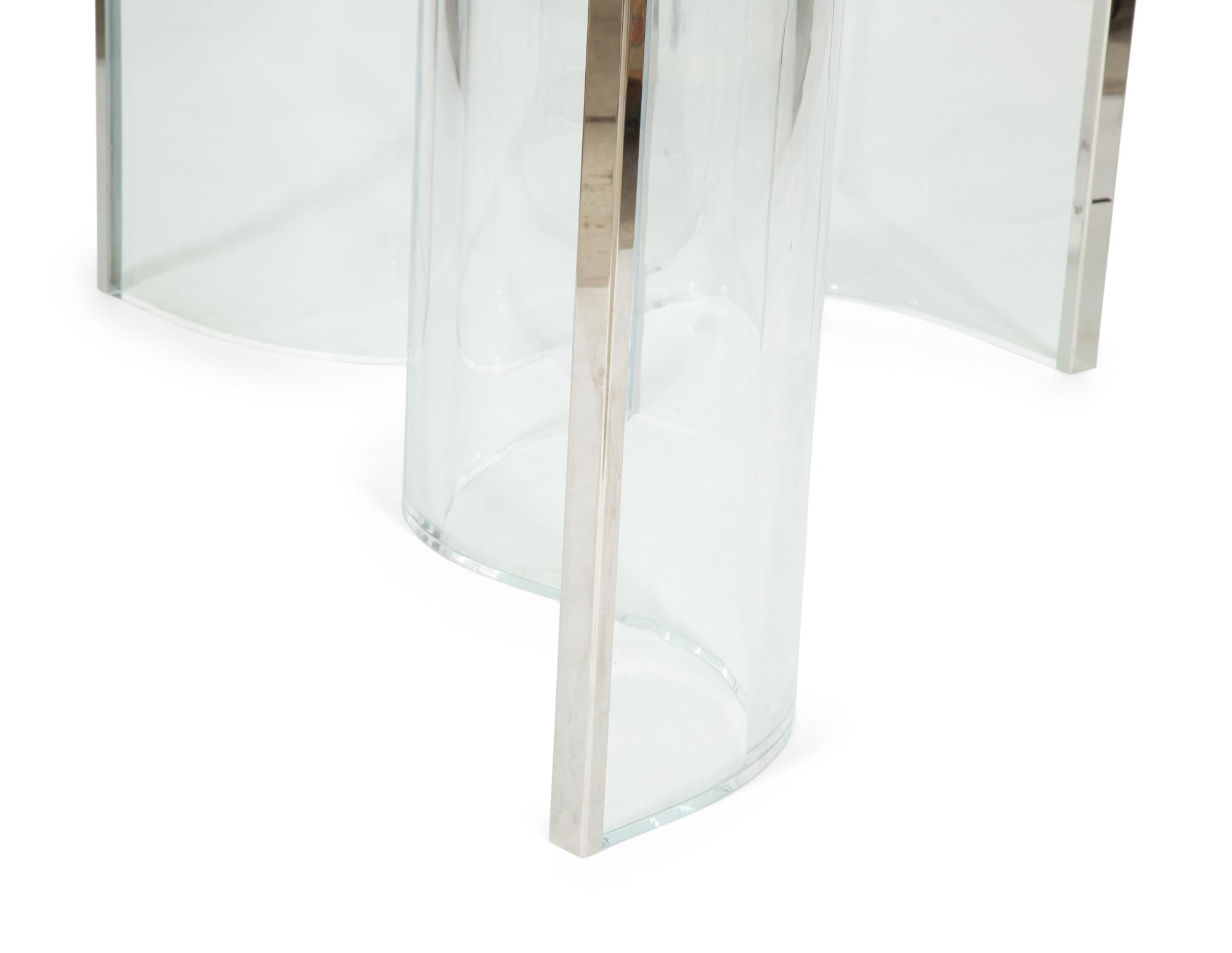 A Contemporary Acrylic and Glass Dining Table