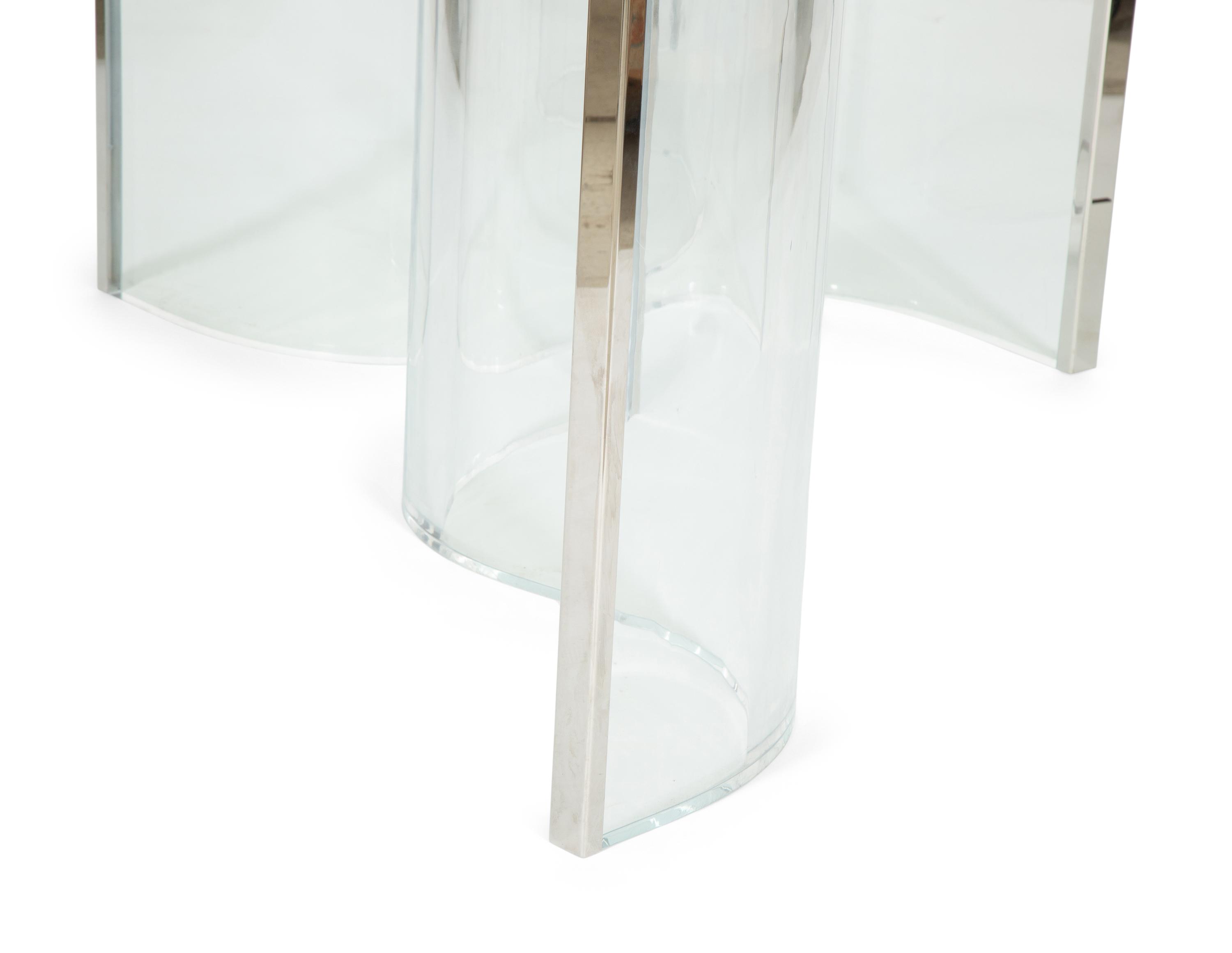 A Contemporary Acrylic and Glass Dining Table