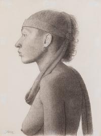 Charles Griffin Farr, (American, 1908-1997), Barbara and Model with Earrings, 1987