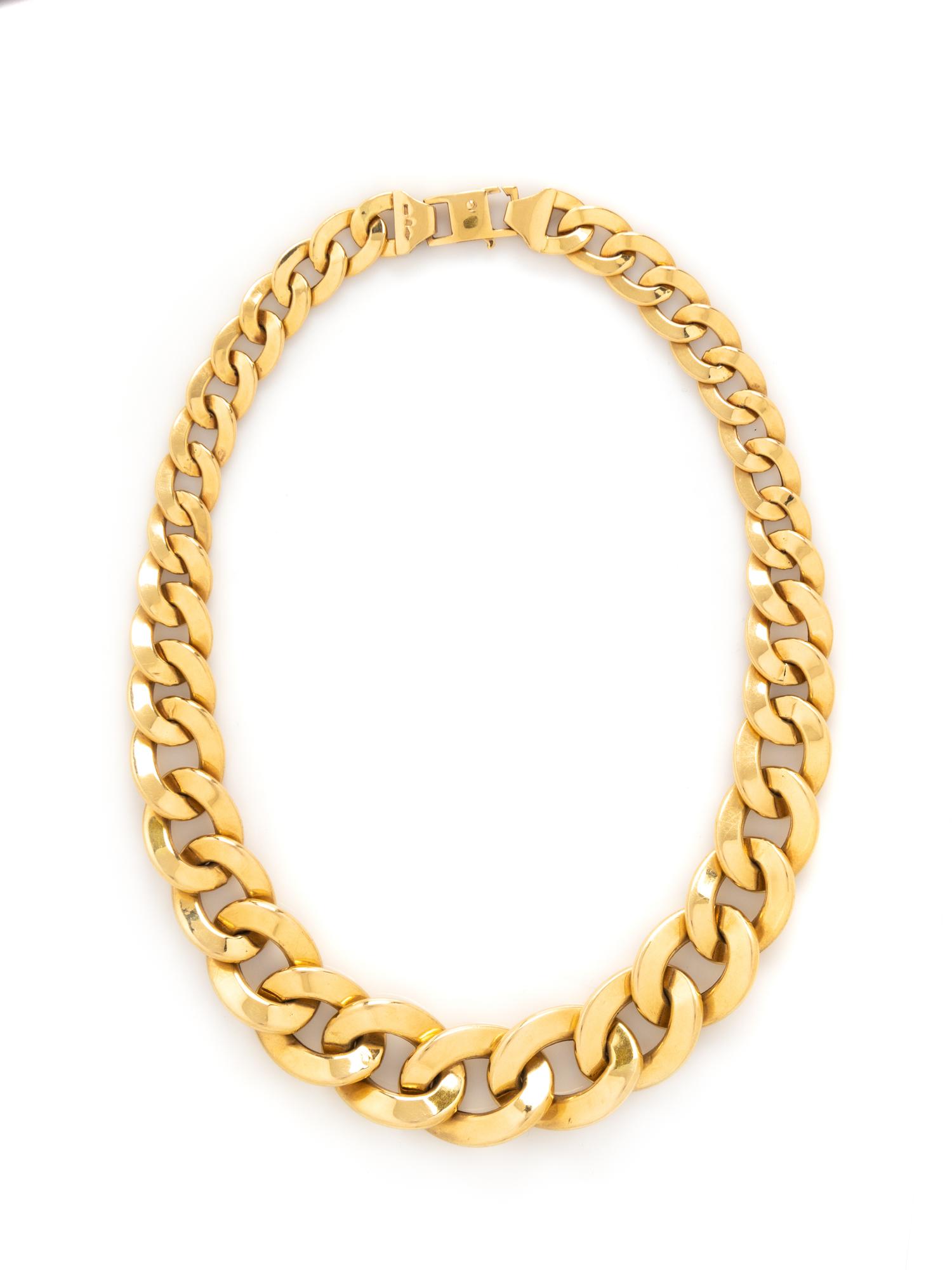 YELLOW GOLD LINK NECKLACE