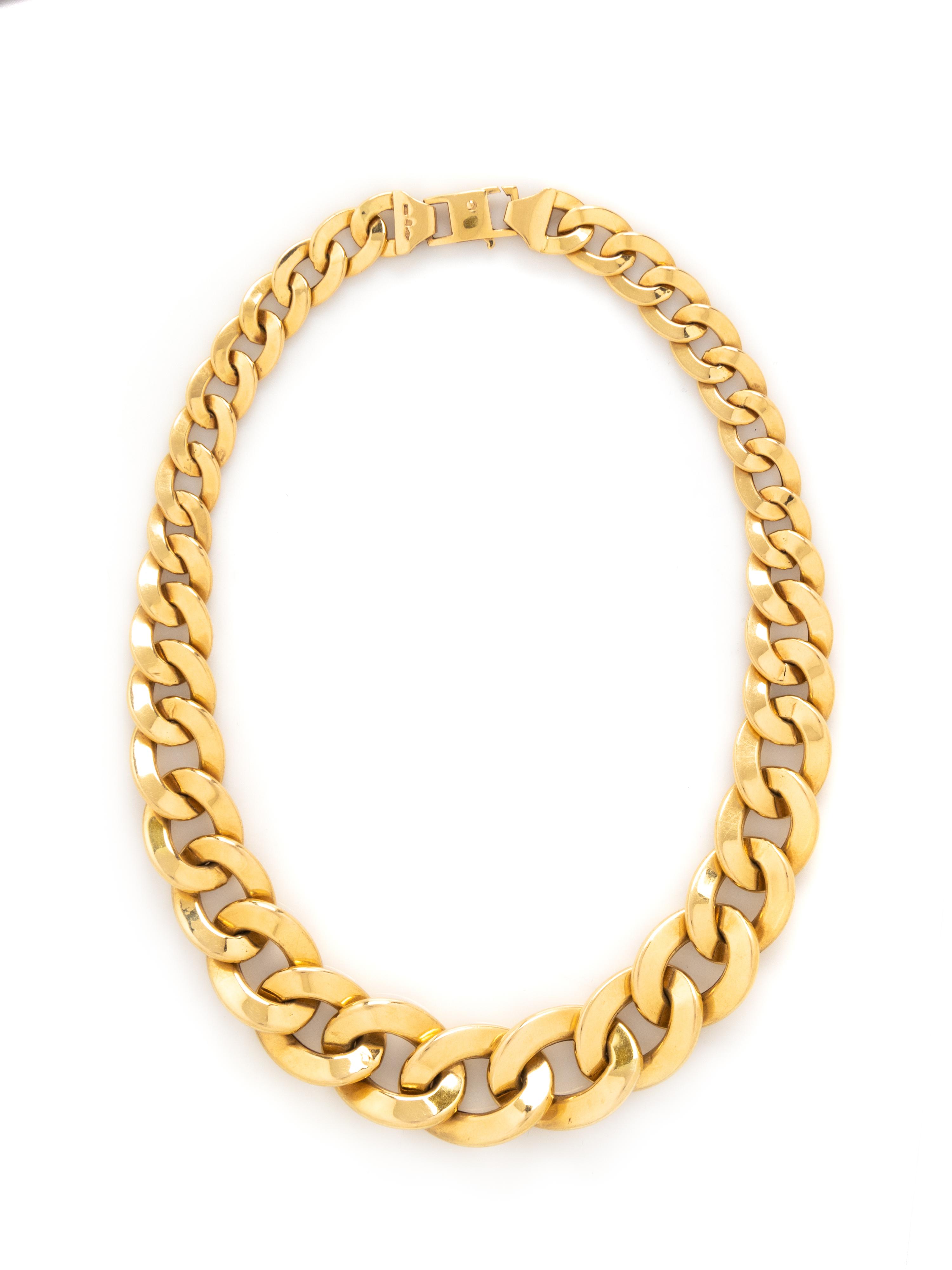 YELLOW GOLD LINK NECKLACE