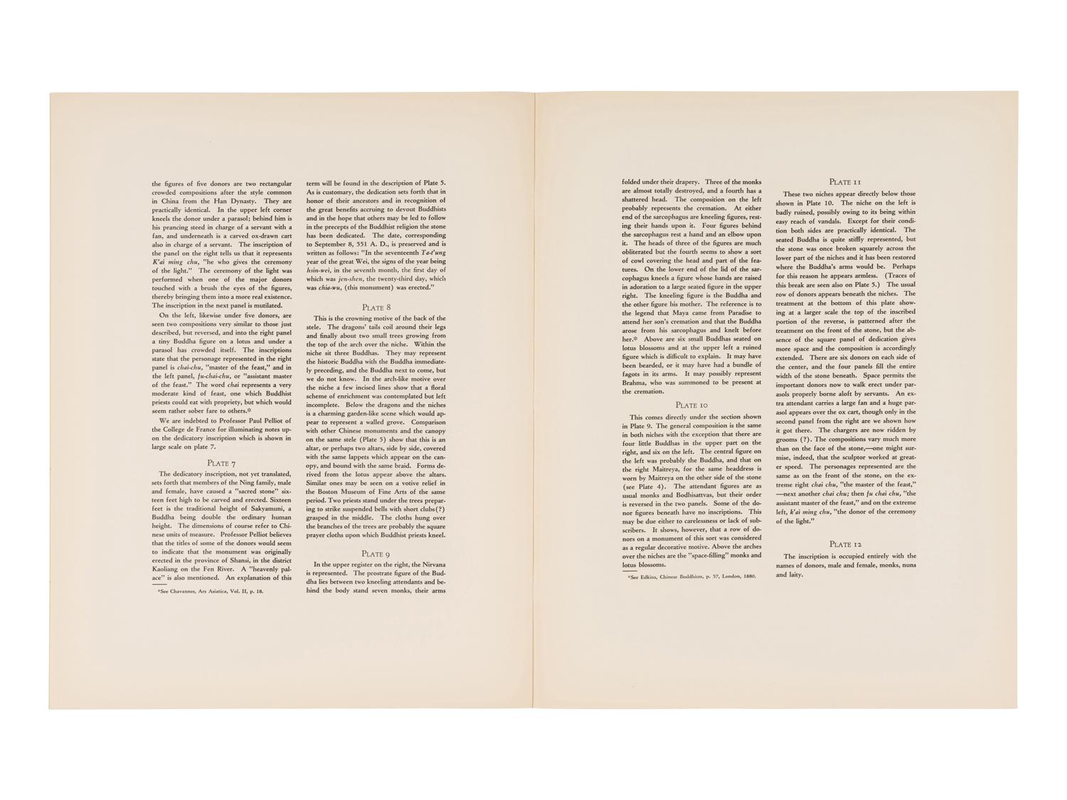 [BUDDHIST SCULPTURE] ART INSTITUTE OF CHICAGO. A Buddhist Stele of the Wei Dynasty: Oriental Publications No. 1. Chicago: The Art Institute of Chicago, 1927.