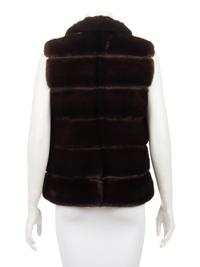 J. Mendel Mink and Suede Zip Front Vest