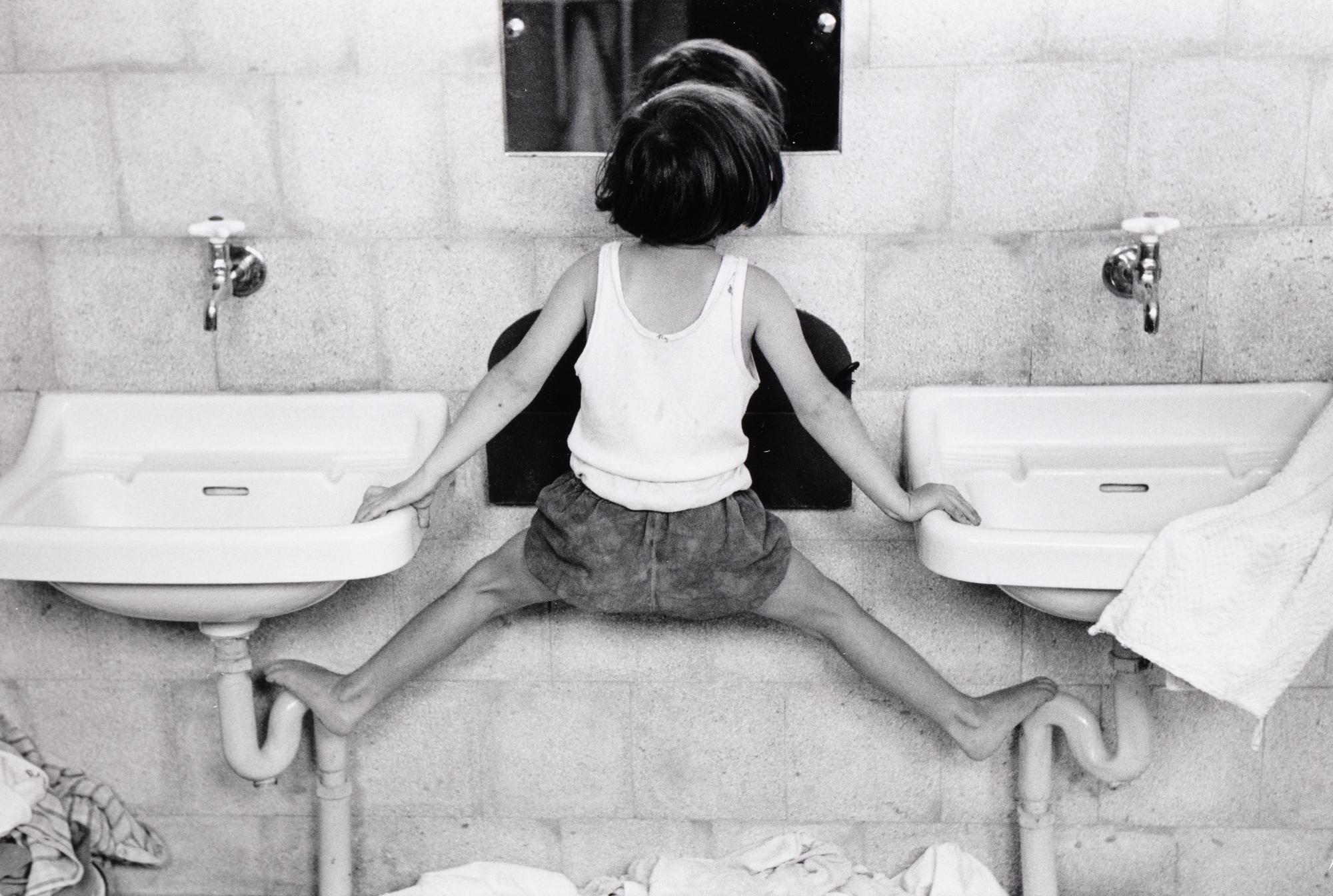 Ruth Orkin (1921-1985) Tirza on Sinks, Israel, 1951