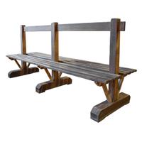 A Double Sided Wood Bench 102" W x 24" D x 39" H — Italy, 20th Century