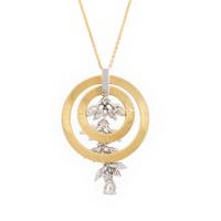 Marco Bicego, Diamond and Yellow Gold Pendant Necklace