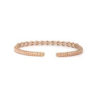 ROSE GOLD, PINK SAPPHIRE AND DIAMOND BANGLE BRACELET