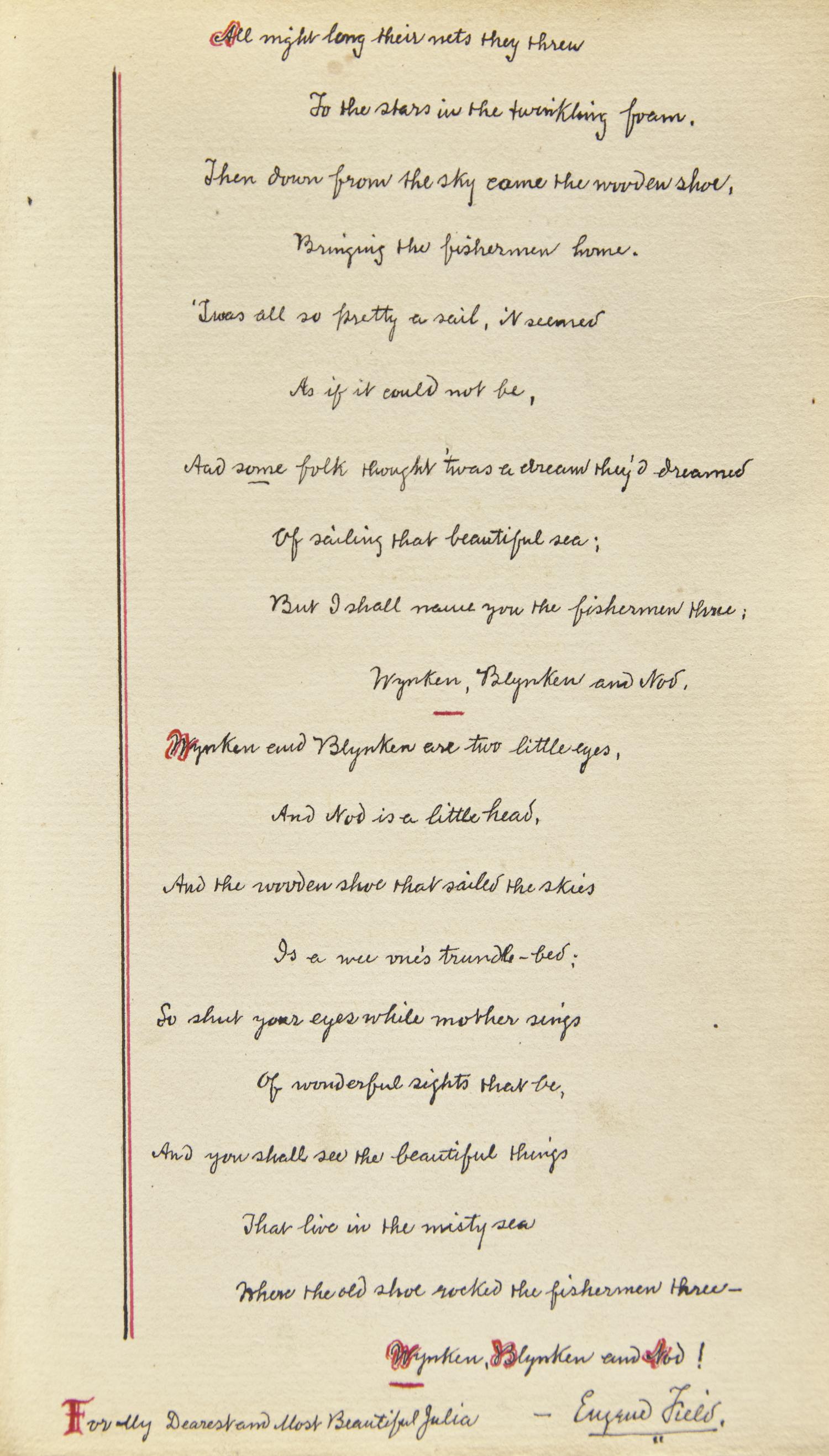 Field, Eugene. With Trumpet and Drum