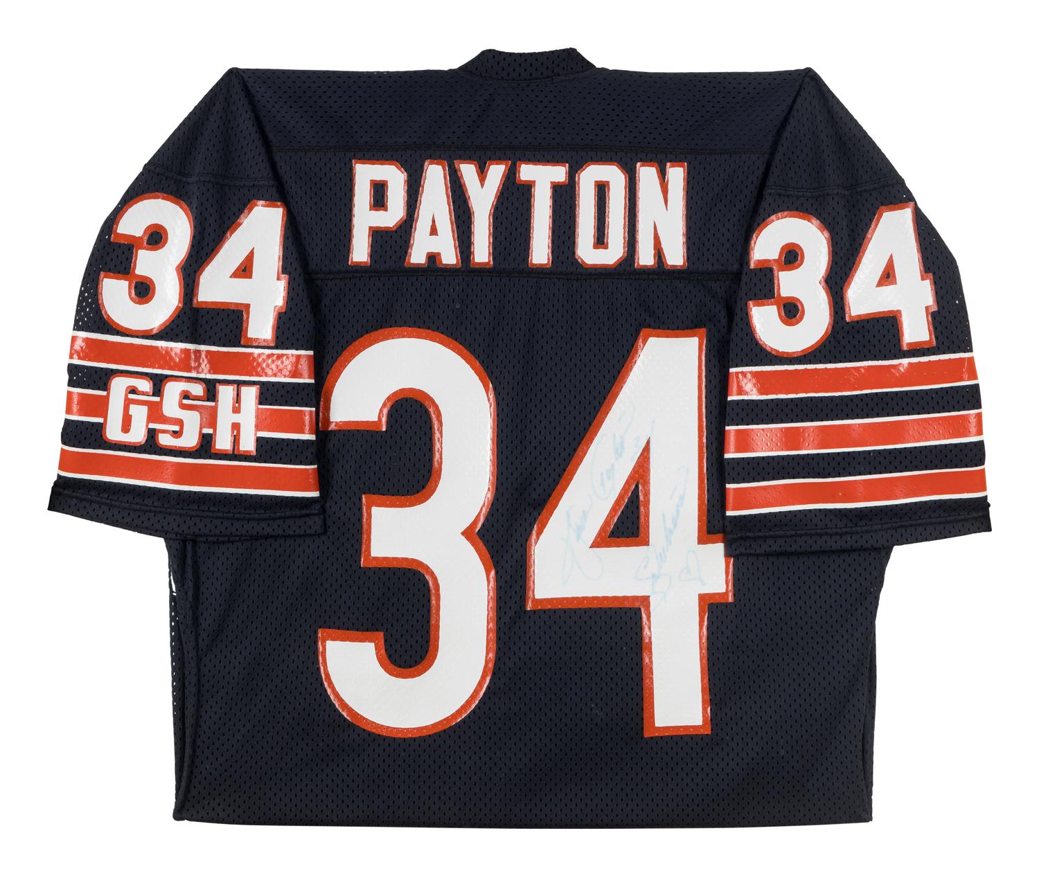 A Walter Payton Signed Autograph Chicago Bears Football Jersey (Beckett Authentication Services BAS Certified),