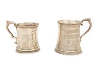 Two American Coin Silver Mugs