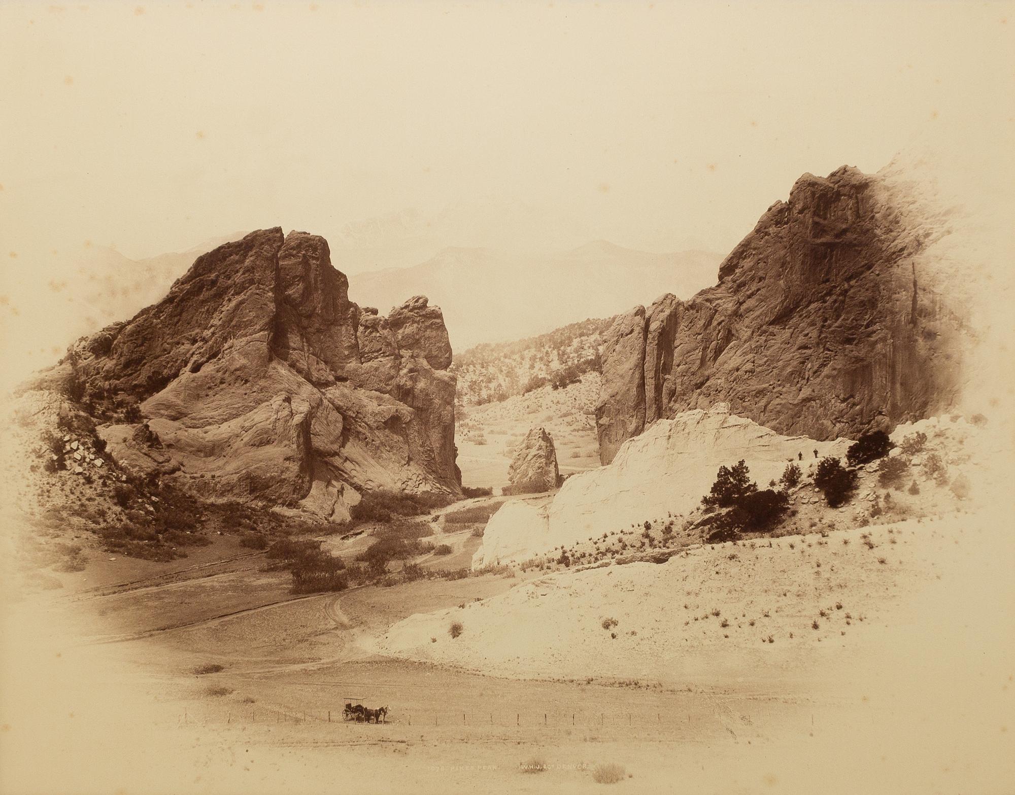 William Henry Jackson, (American, 1843-1942), Silverton, Baker's Park and Sultan Mountain U.S. Signal Station on Pikes Peak Head of the