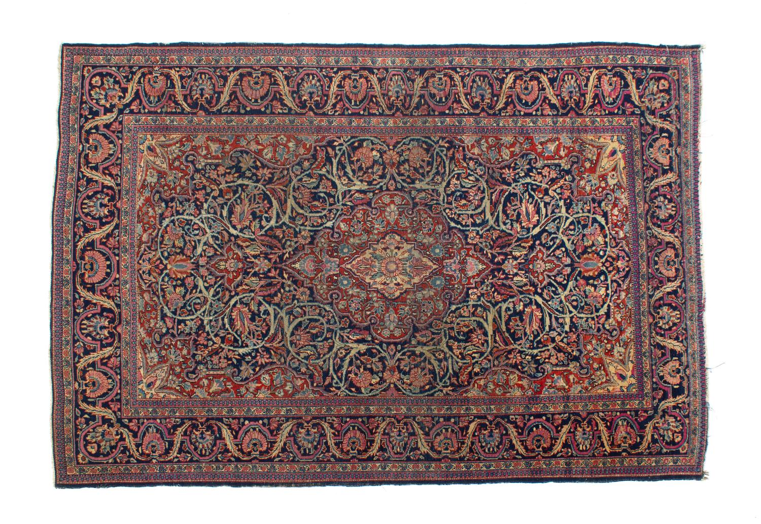 A Feraghan Wool Rug 6 feet 2 x 4 feet 3 1/2 inches. — 20TH CENTURY