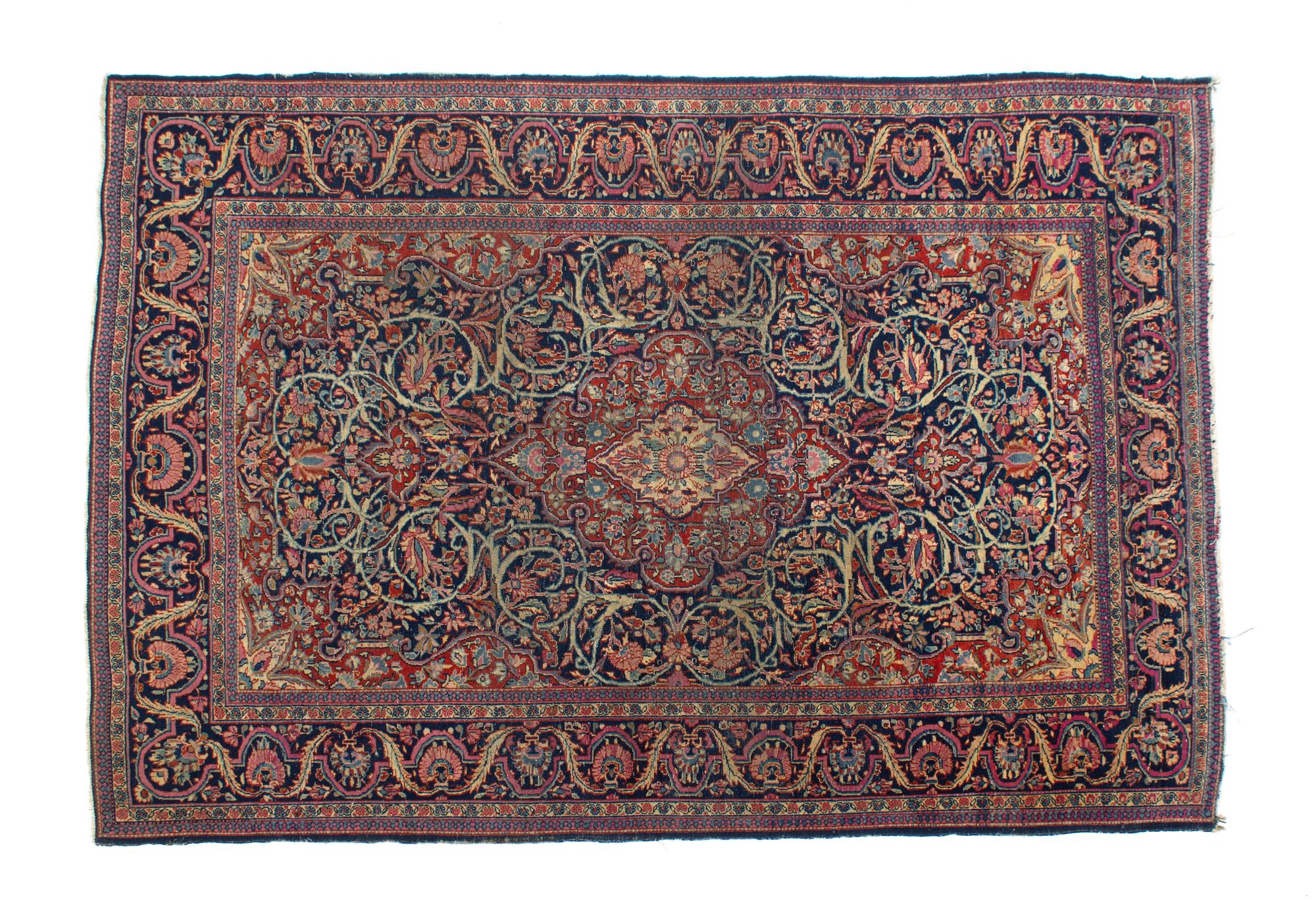 A Feraghan Wool Rug 6 feet 2 x 4 feet 3 1/2 inches. — 20TH CENTURY
