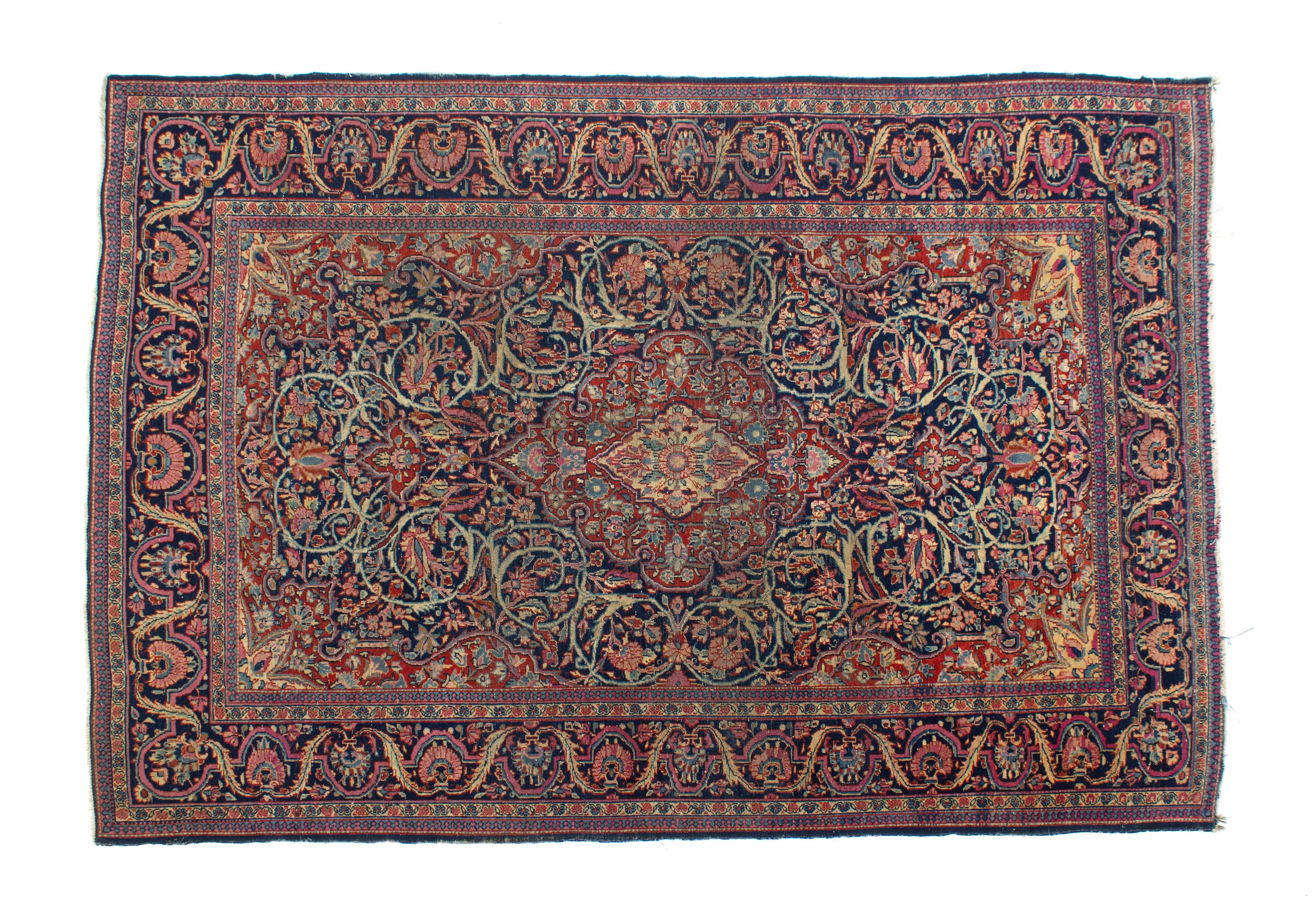 A Feraghan Wool Rug 6 feet 2 x 4 feet 3 1/2 inches. — 20TH CENTURY