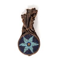 Southern Plains Beaded Hide Peyote Pouch