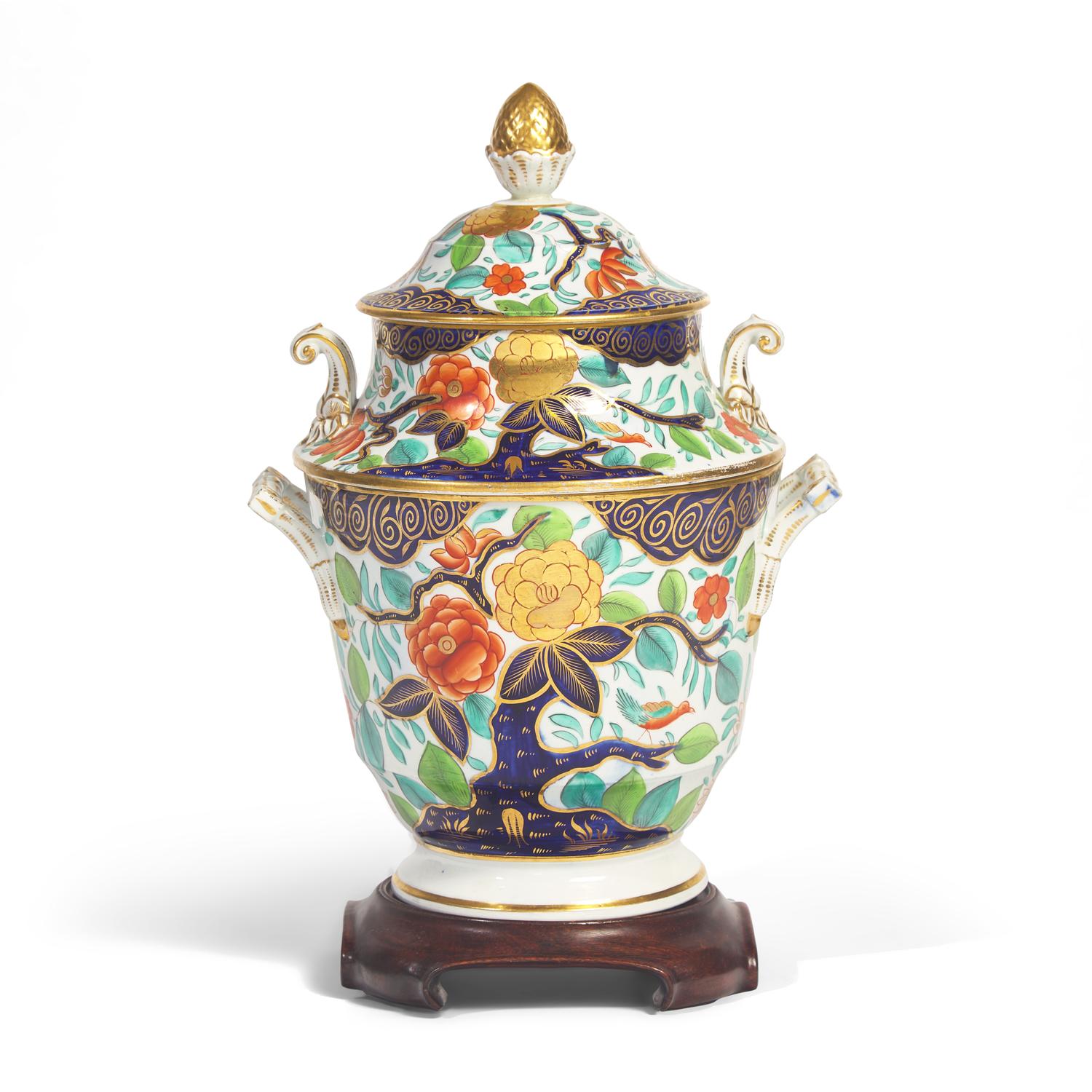 A Fine Coalport Parcel Gilt Porcelain Ice Cooler
