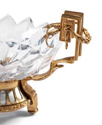 A French Gilt Bronze and Glass Three-Piece Garniture