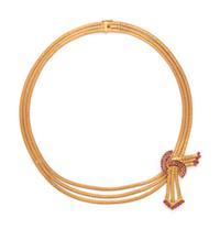 ROSE GOLD AND PINK SAPPHIRE NECKLACE