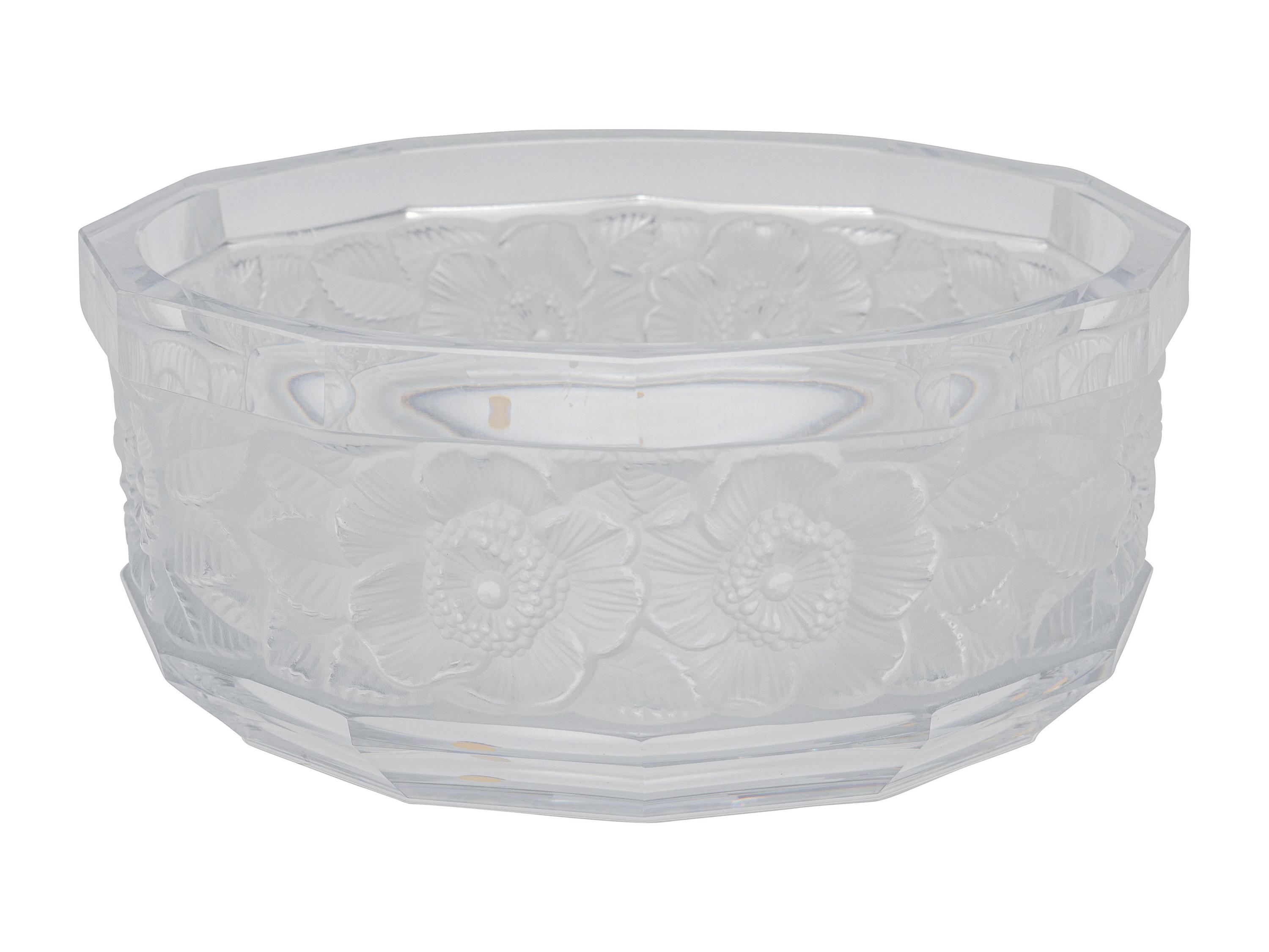 A Lalique- Style Molded and Frosted Glass Bowl