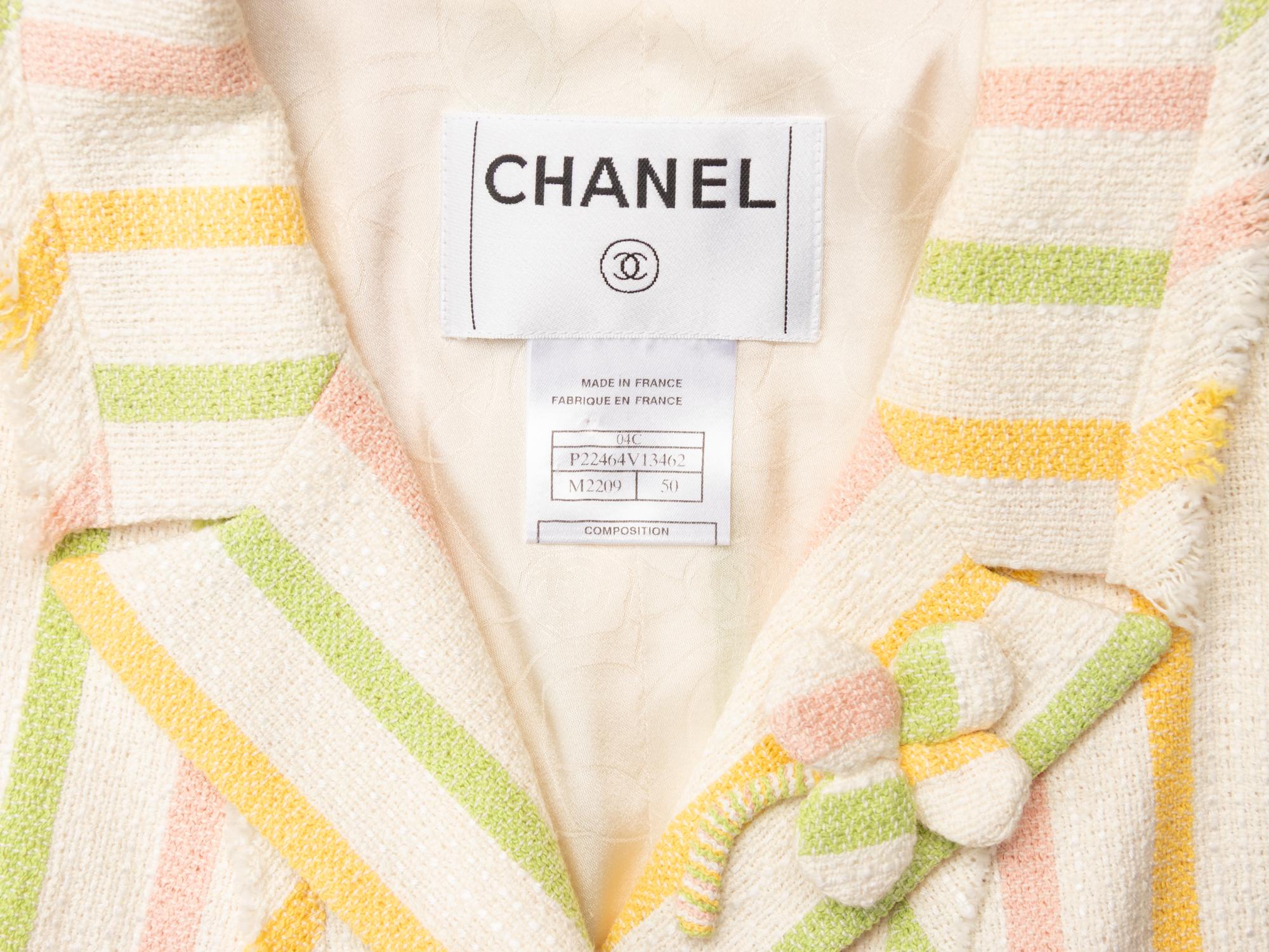 CHANEL, STRIPED TWEED JACKET