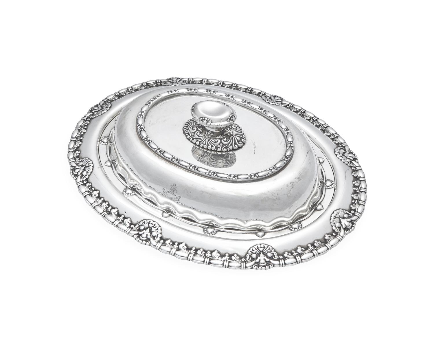 A Sterling Silver Covered Vegetable Dish