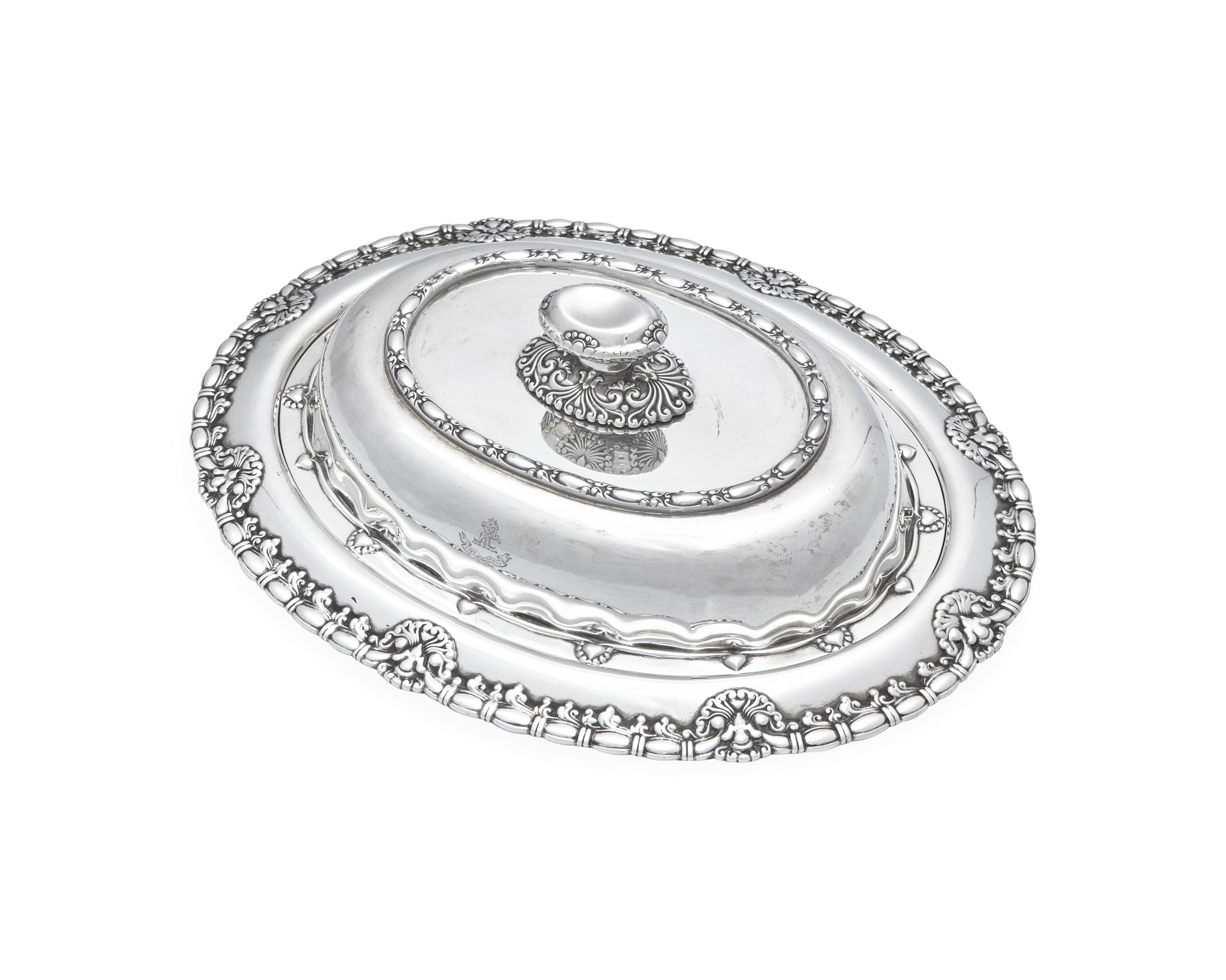 A Sterling Silver Covered Vegetable Dish