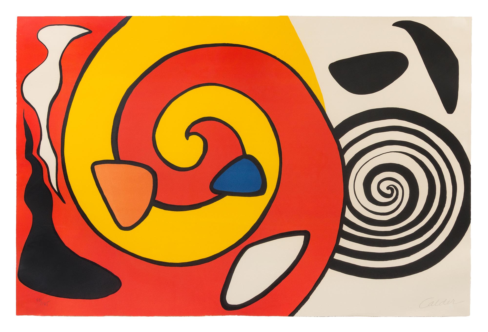 Alexander Calder, (American, 1898-1976), Untitled (Spirals and Forms), c. 1965