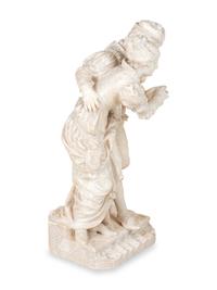 An Italian Carved Alabaster Figural Group