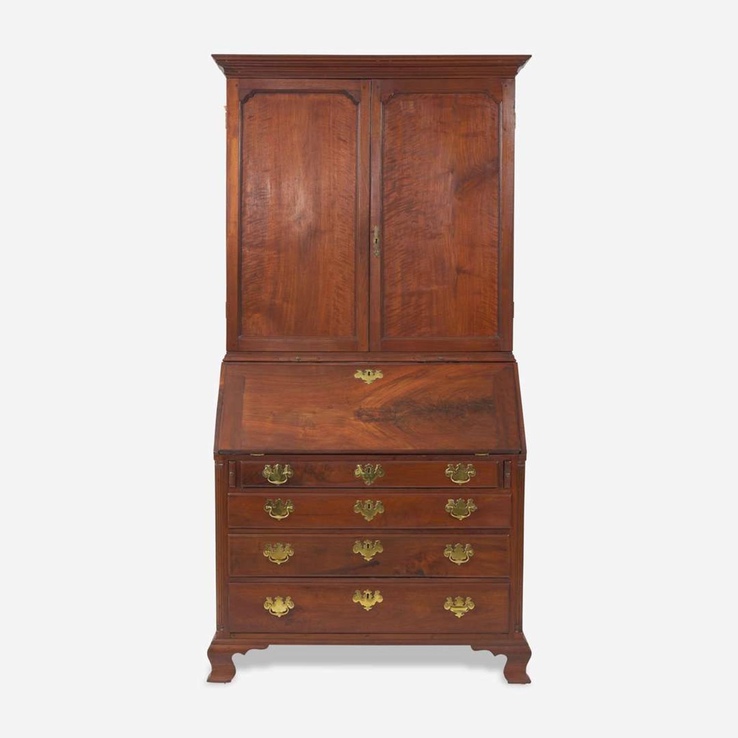 A Chippendale mahogany desk and bookcase Probably Philadelphia, PA, circa 1780