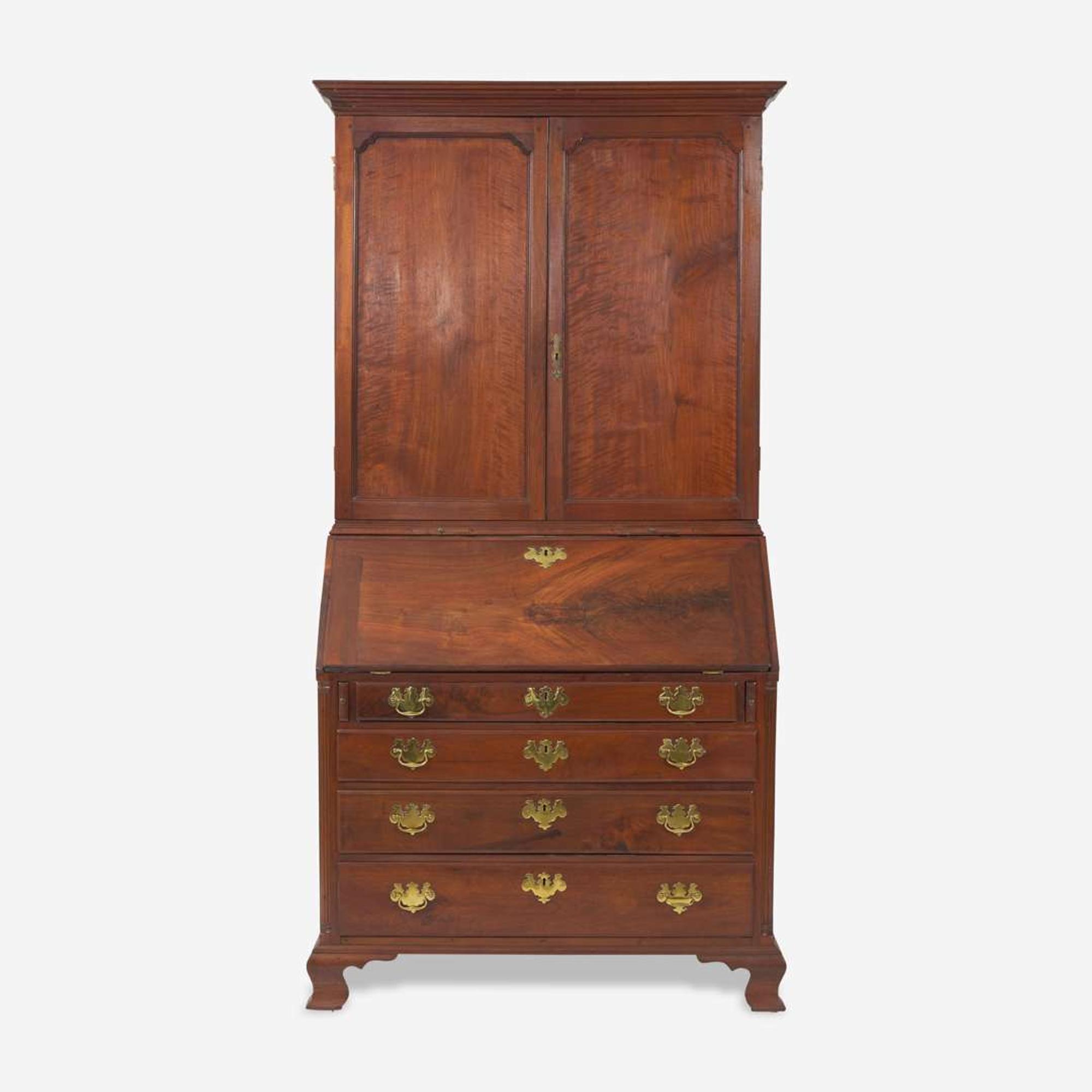 A Chippendale mahogany desk and bookcase Probably Philadelphia, PA, circa 1780