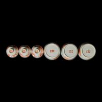Six Chinese Iron Red Decorated Porcelain Cups, Late 19th-Early 20th Century 晚清-民國 礬紅動物紋杯兩組