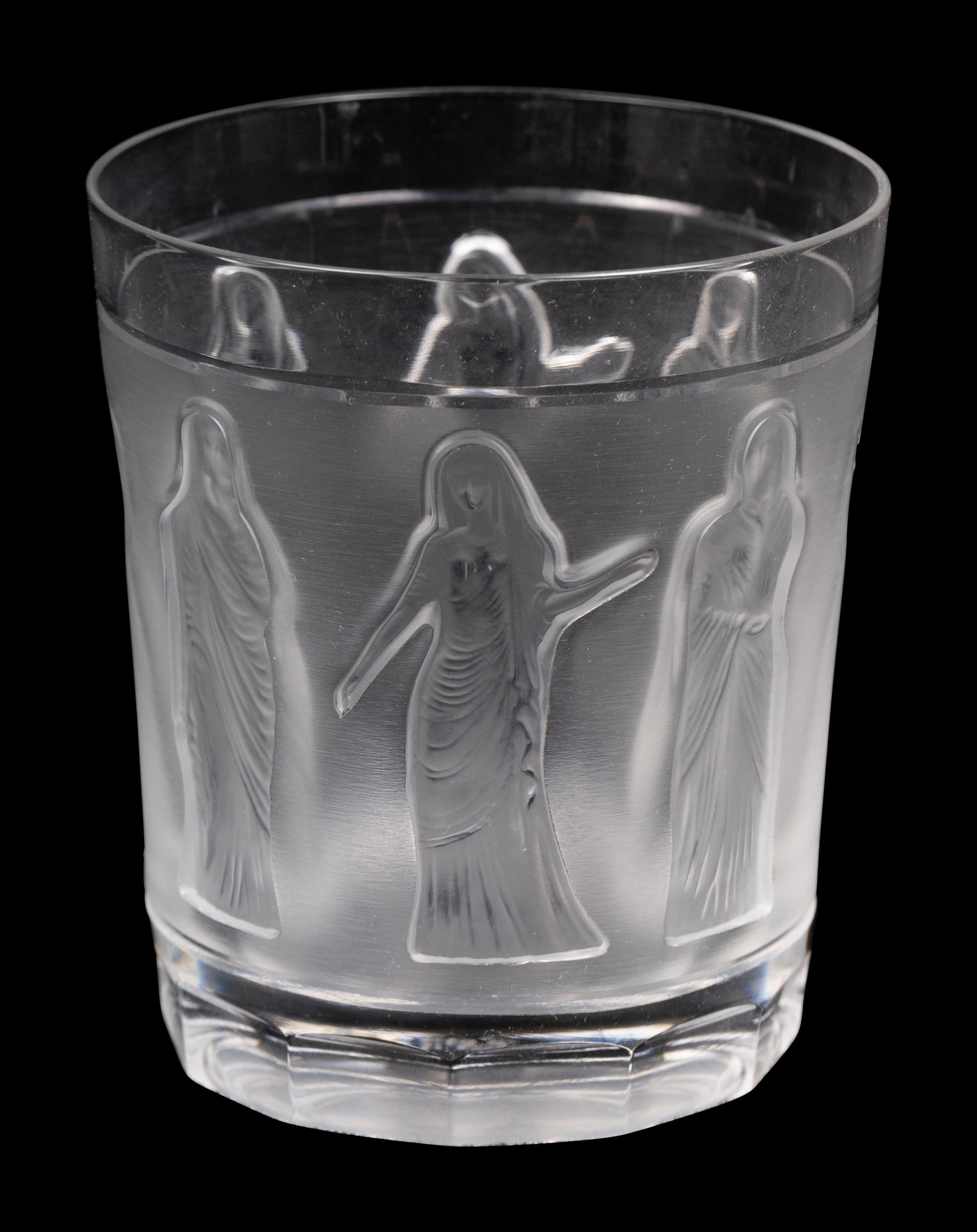 A Lalique Femmes Antiques Decanter and Twelve Glasses