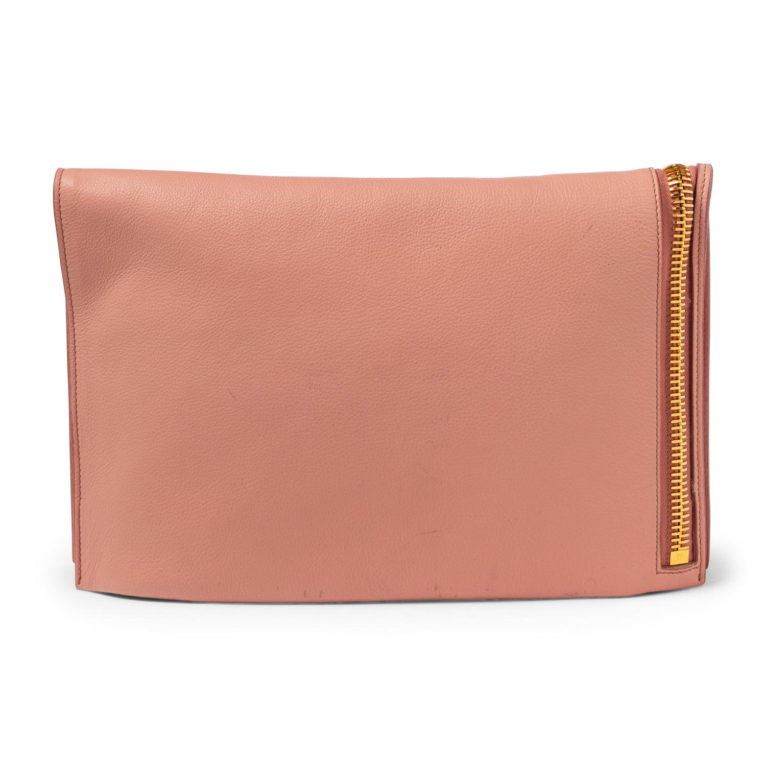TOM FORD, PINK LEATHER CONVERTIBLE TOTE