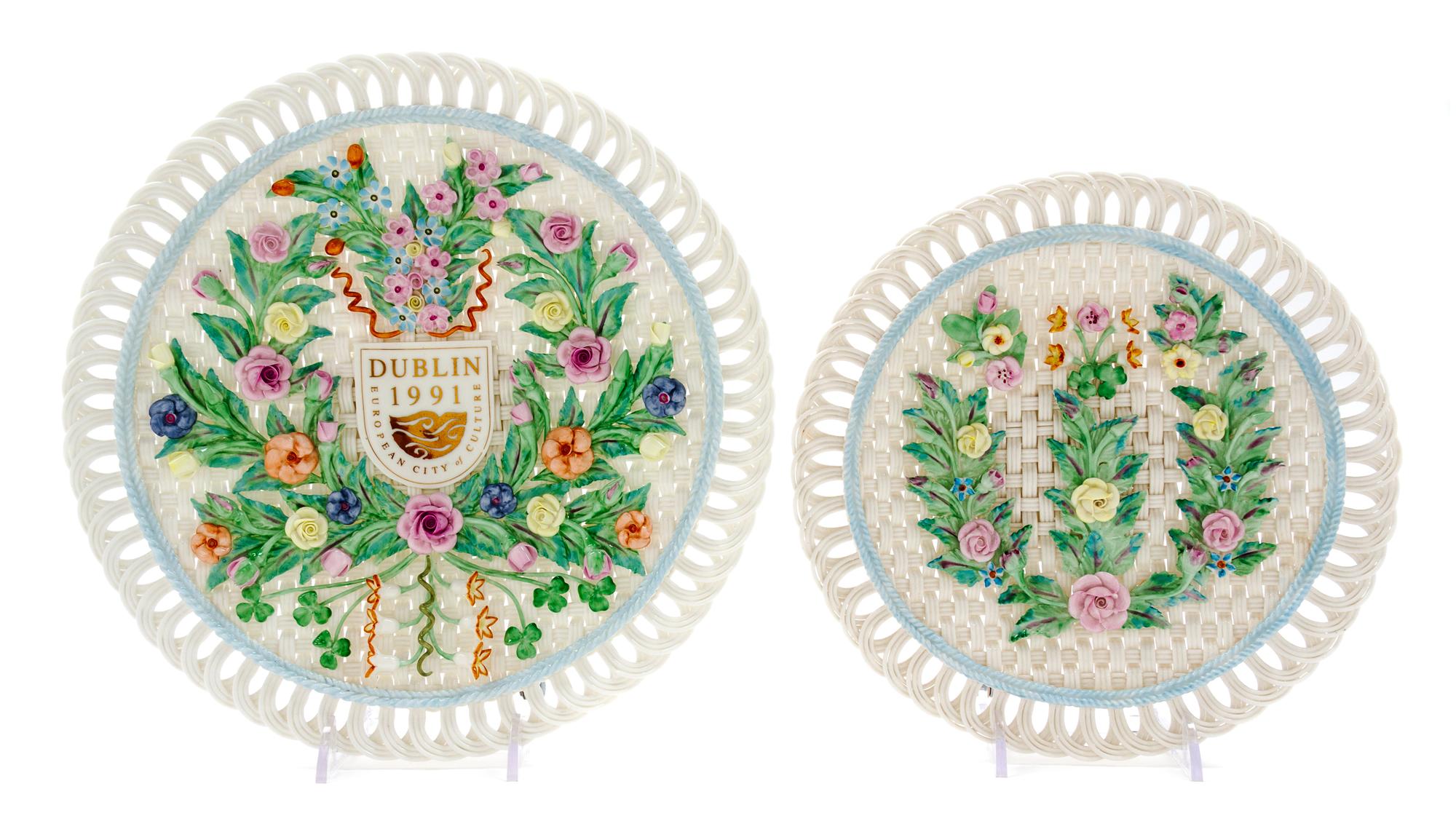 A Celtic Weave Commemorative Three Stand Plate Diameter of first 10 inches. — CIRCA 1991