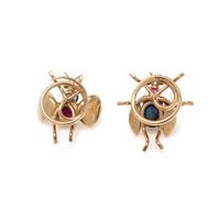 CARTIER, COLLECTION OF YELLOW GOLD AND GEMSTONE INSECT PINS