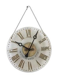 An American Painted and Parcel-Gilt Glass Shop Clock