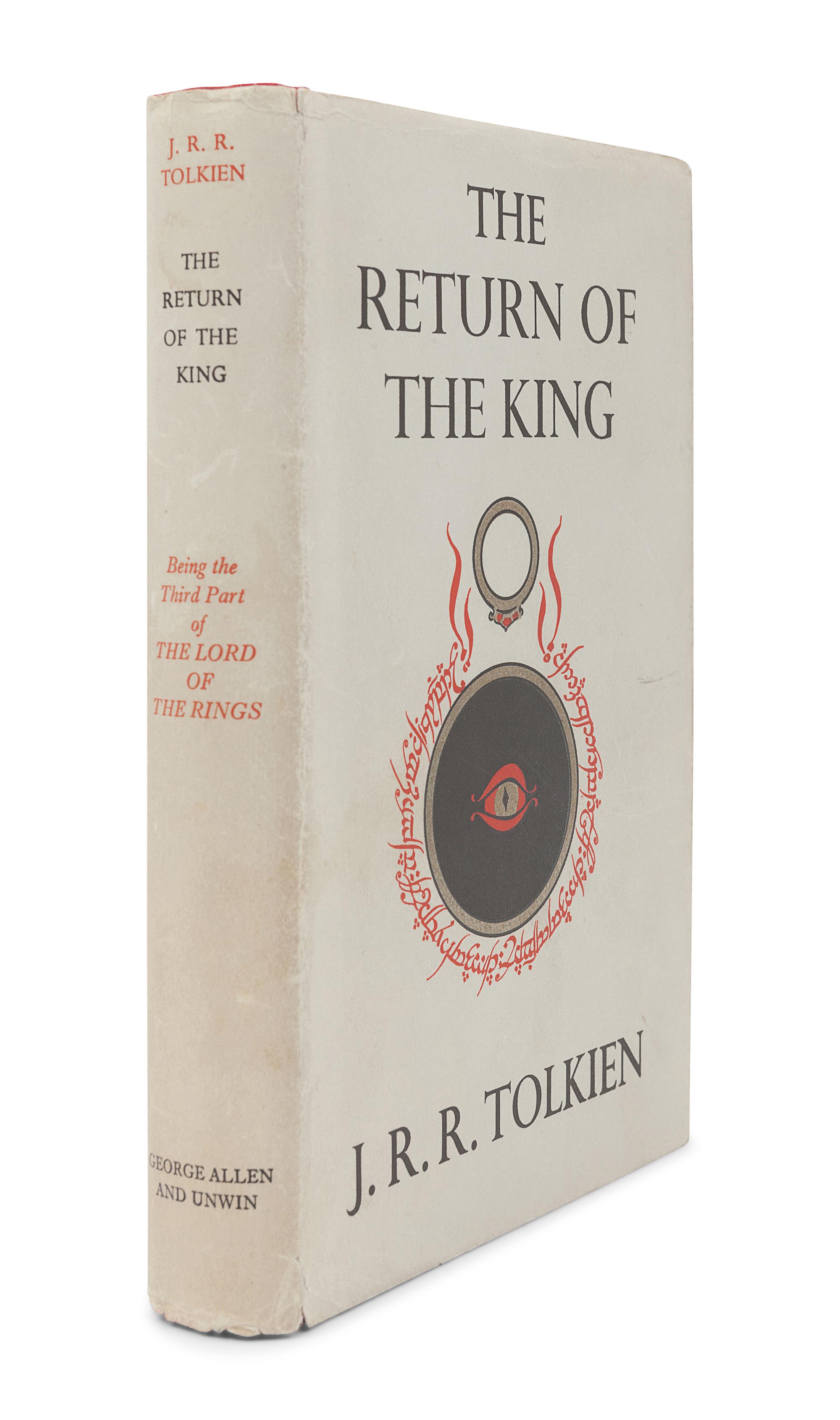 TOLKIEN, John Ronald Reuel (1892-1973). [The Lord of the Rings trilogy:] The Fellowship of the Ring . 1954. -- The Two Towers . 1954. -- The Return of the King . 1955. All London: Allen & Unwin Ltd.
