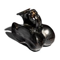 A Greek Black-Glazed Figural Askos