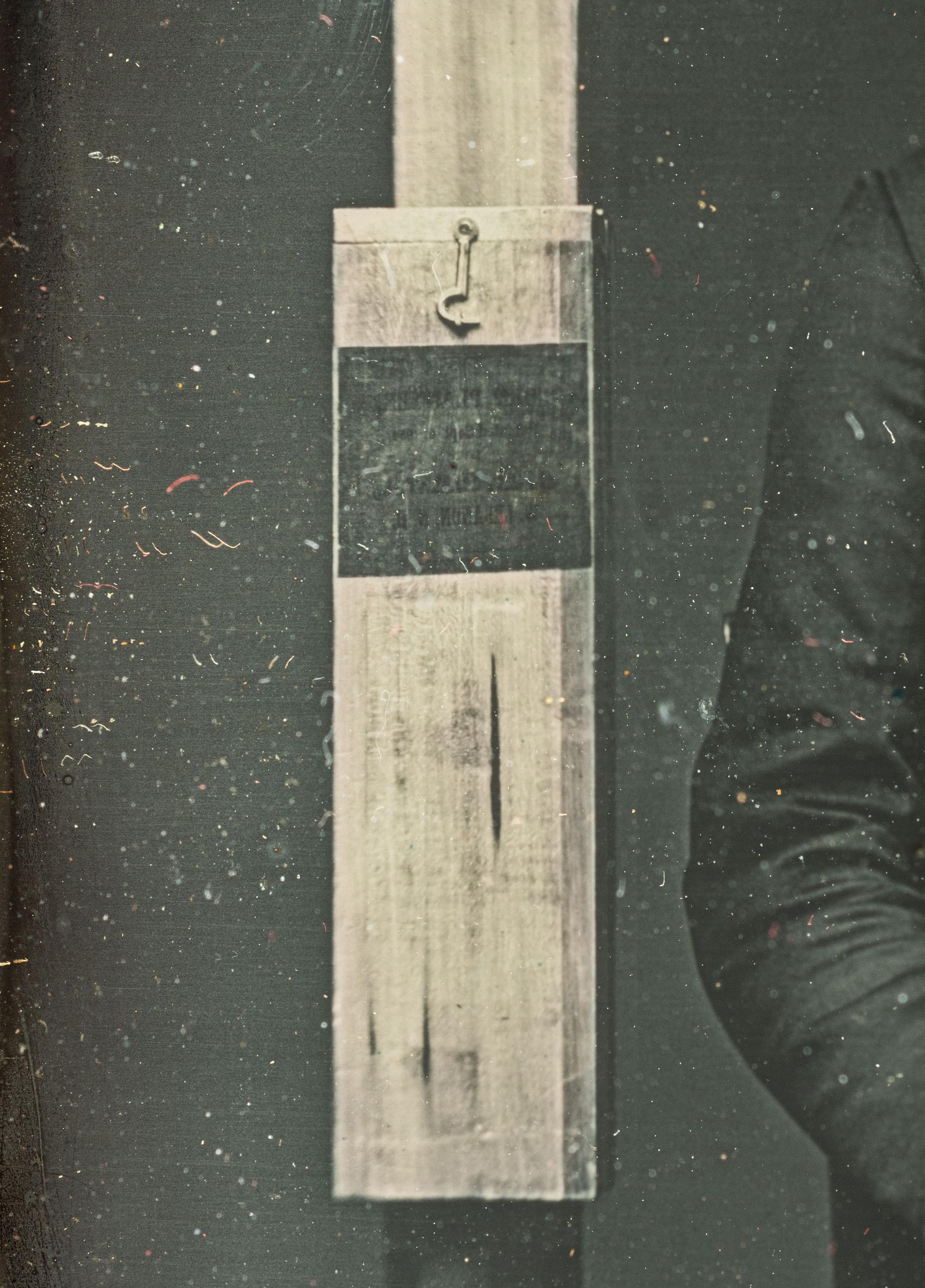 [EARLY PHOTOGRAPHY]. A group of 3 images, incl. sixth plate daguerreotypes of inventor Charles H. Dana seated next to his "Corn Planter."