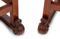 A Pair of Renaissance Style Carved Walnut Armchairs