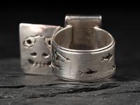 Sterling Silver Maskette Ring, 1990