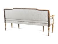 A Venetian Painted and Parcel-Gilt Canape