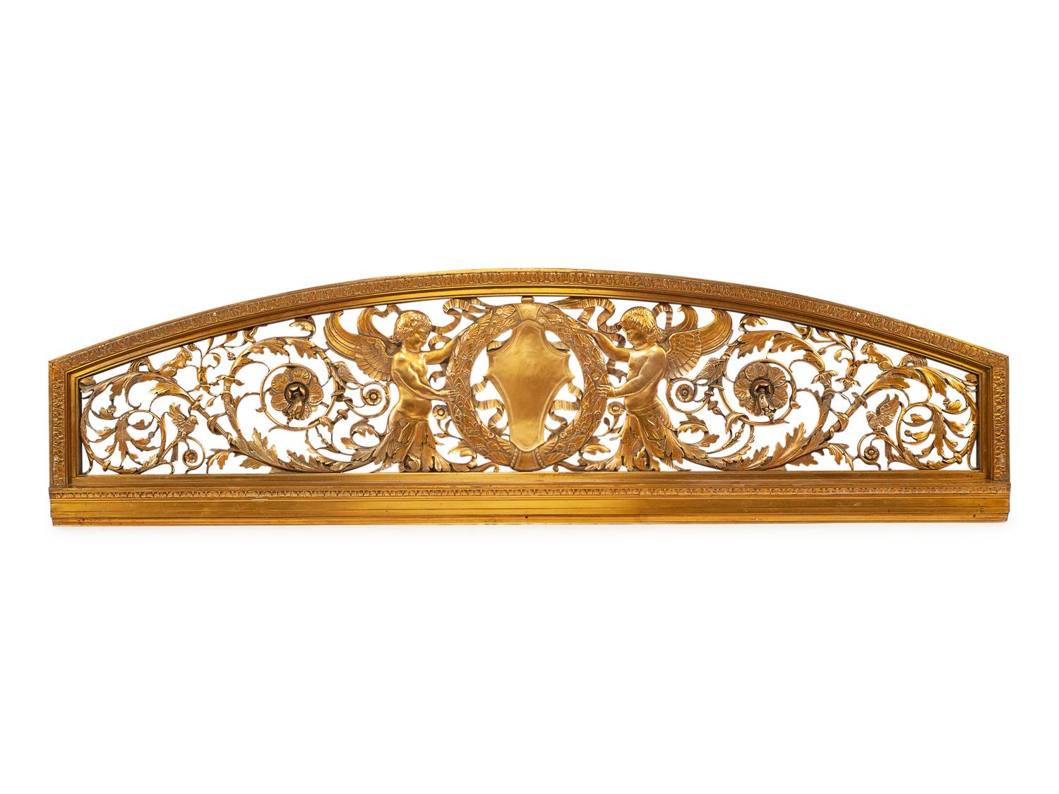 A French Gilt Bronze Overdoor Panel