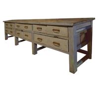 A Twelve Drawer Console from the Moto Guzzi Factory 137.5" W x 31.5" D x 36" H — Italy, 20th century