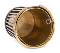 A George III Brass-Bound Mahogany Peat Bucket