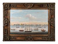 A Chinese Export Oil on Canvas Painting