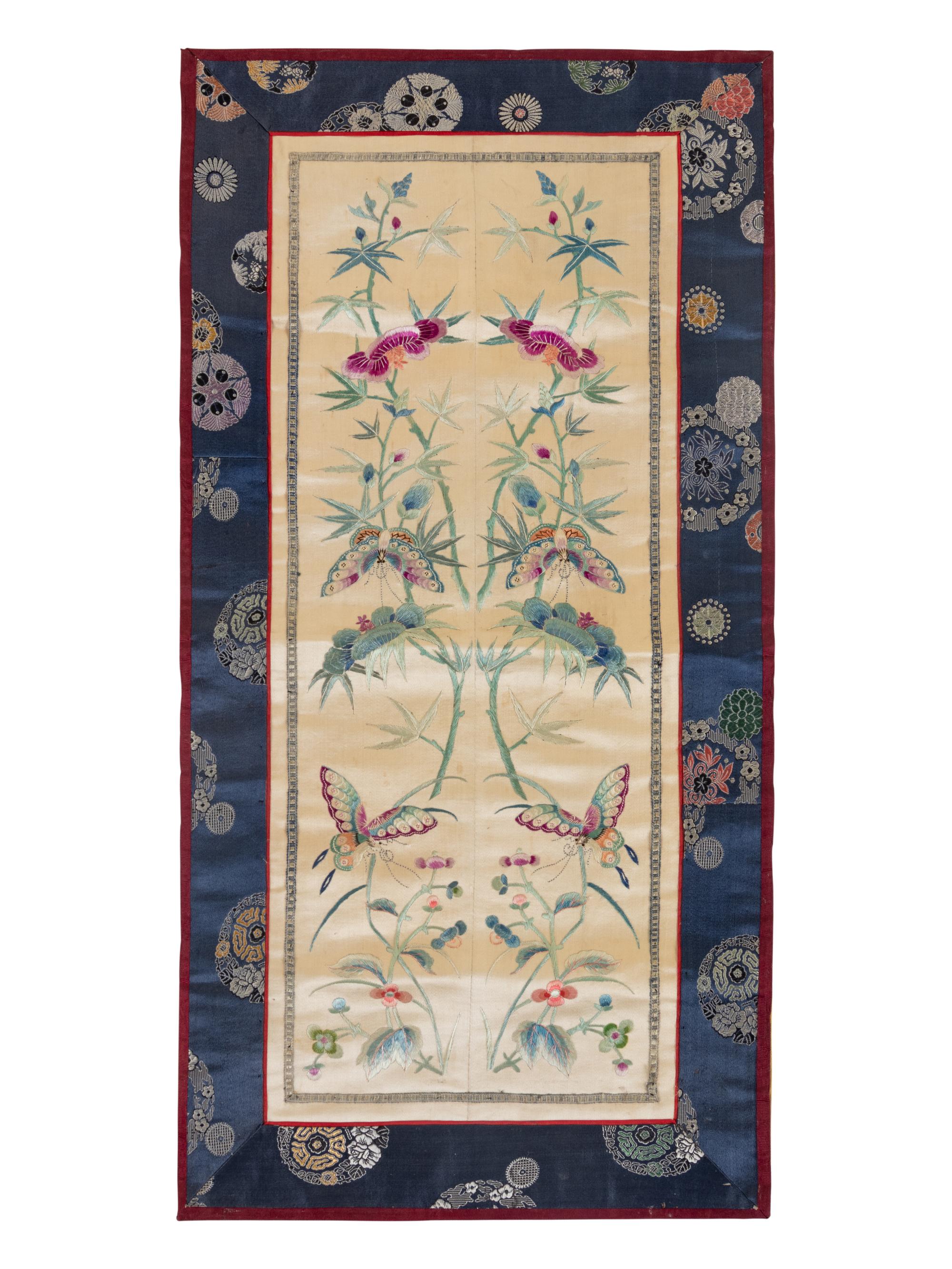 Nine Chinese Embroidered Silk Articles