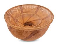 A Large Japanese Ikebana Bamboo Flower Arranging Basket