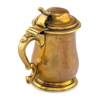 A George I Brass Covered Tankard