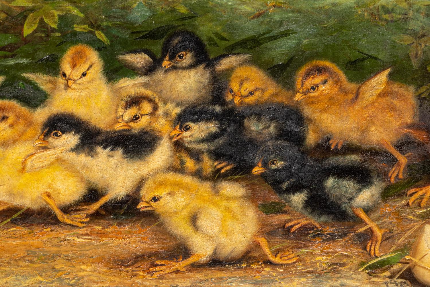 Twenty-five Chicks and a Yellow Butterfly